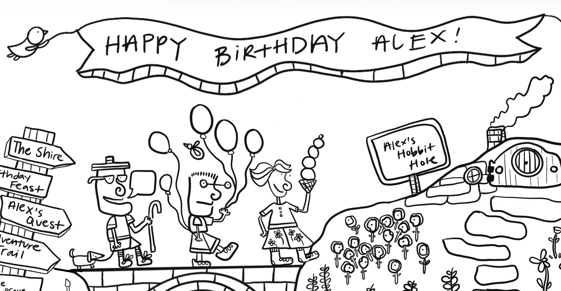 🎉 Birthday Custom Doodle